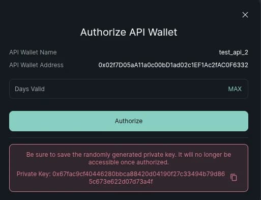 Api Key authorize